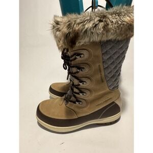 Helly Hansen Women's  WP Garibaldi VL Insulated Winter Boots- Khaki-Size: 8